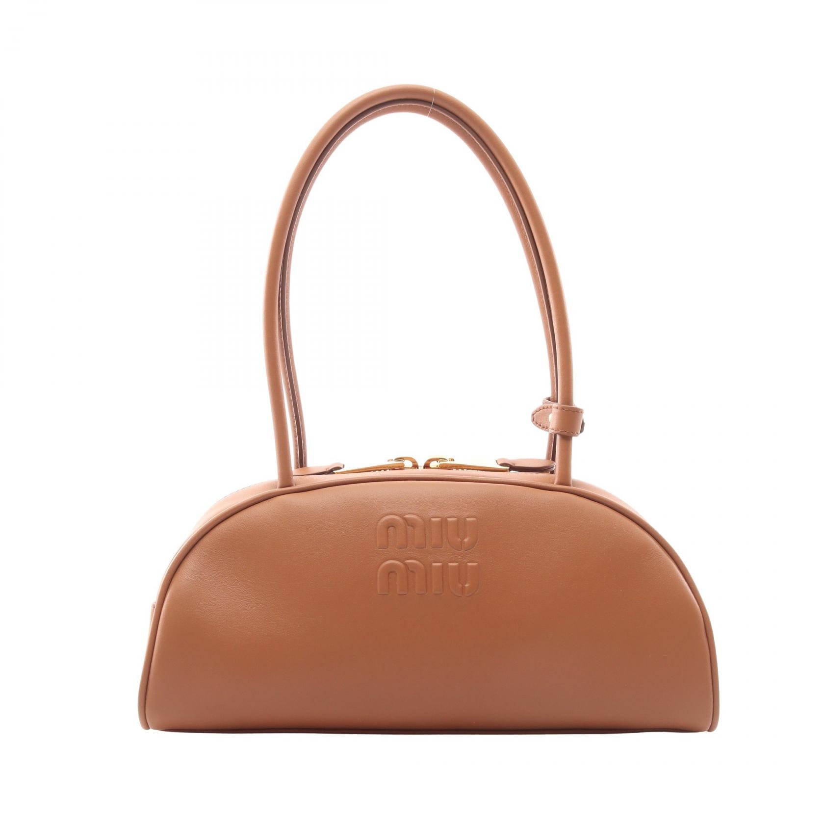 ミュウ ミュウ Miu Miu BAULETTO ハンドバッグ バッグ レザー レディース ブラウン系 5BB1932CRWF0046 【新品】