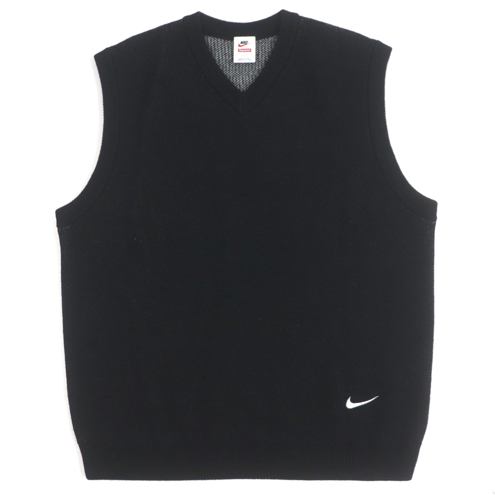 極美品 シュプリーム ナイキ ベスト Sweater Vest ブラック L