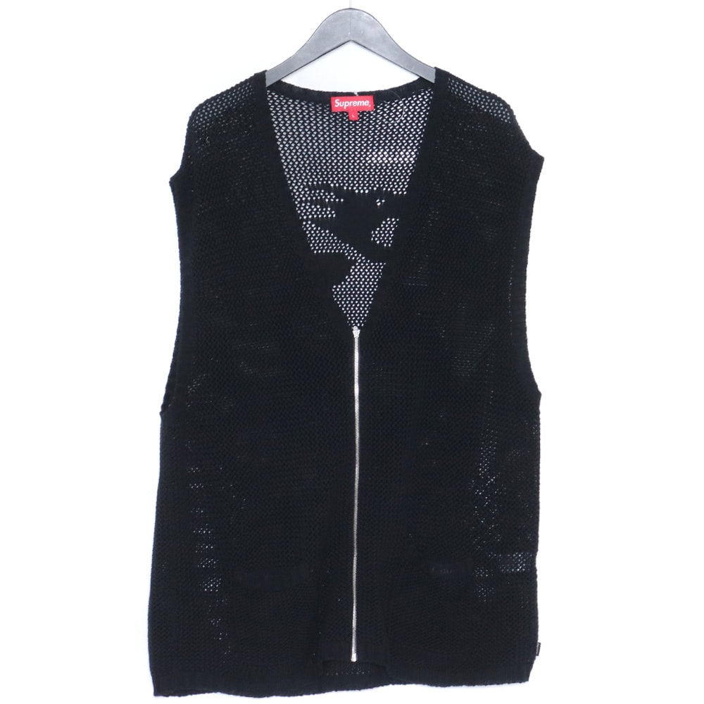 Supreme Dragon Zip Up Sweater Vest "Black"