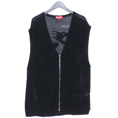 Supreme Dragon Zip Up Sweater Vest "Black"