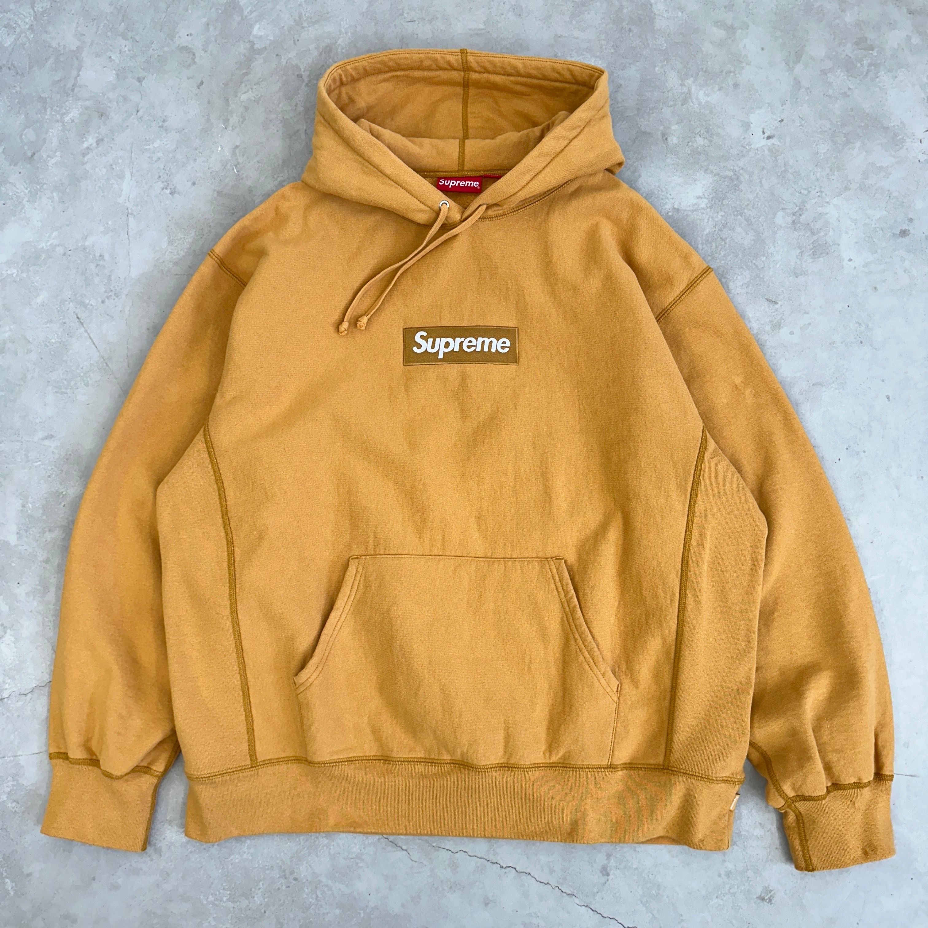 Supreme Box Logo Hooded Sweatshirt "Light Mustard" (21FW)