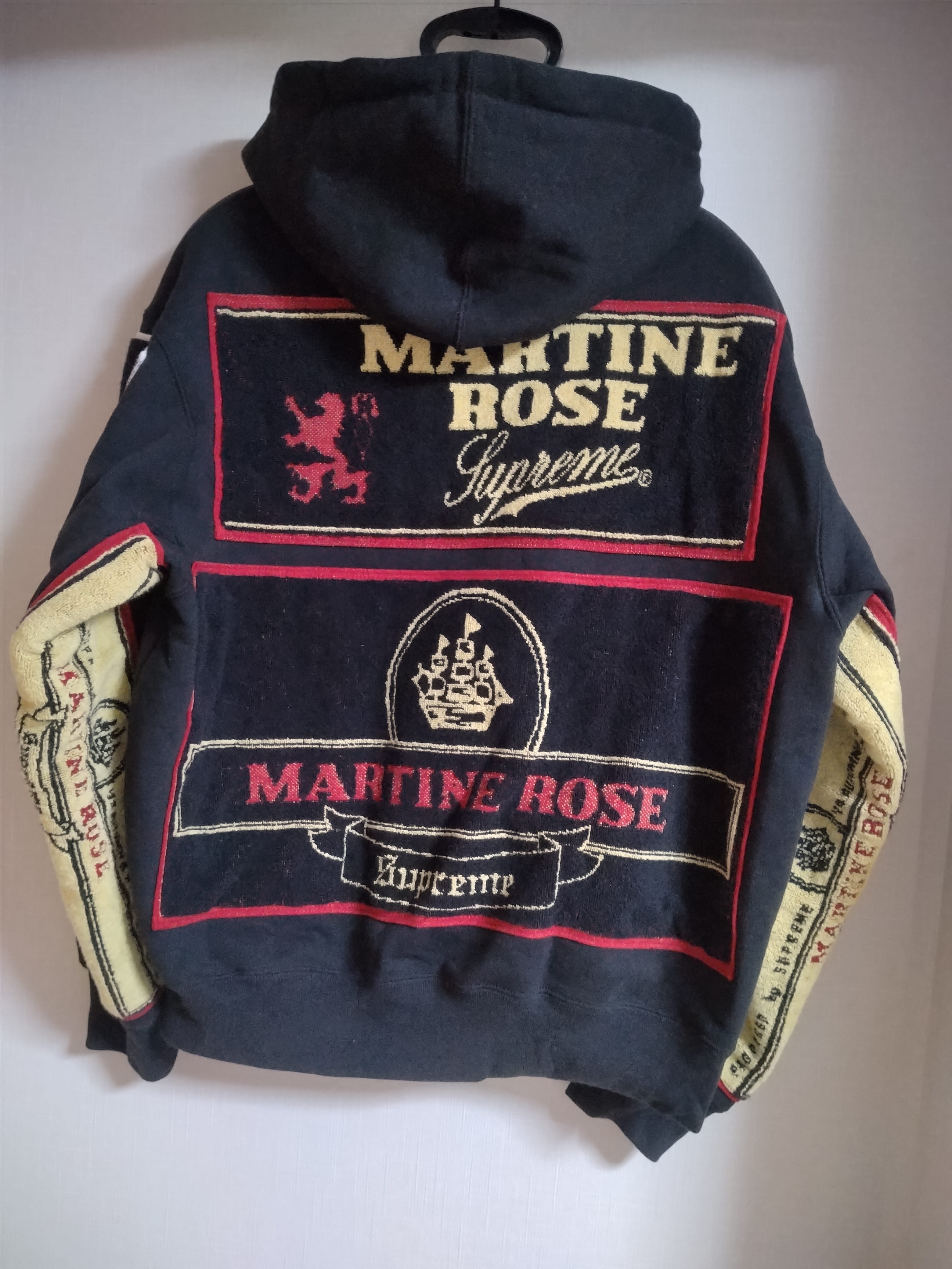 Supreme x Martine Rose Towel Zip Up Hooded Sweatshirt "Black"