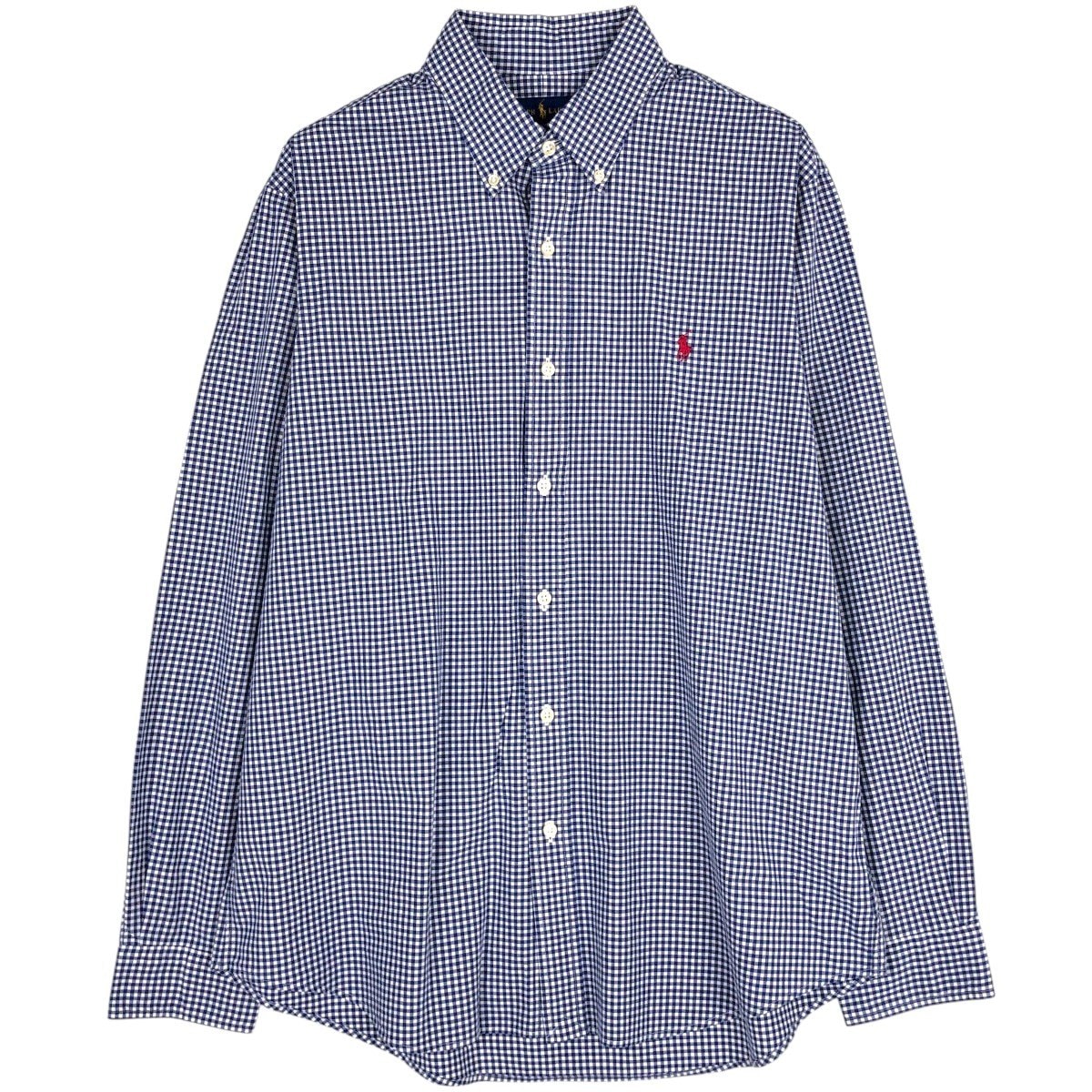 古着 ラルフローレン Ralph Lauren CLASSIC FIT クラシックフィット ギンガムチェック 長袖 ボタンダウンチェックシャツ メンズL相当/eaa662711