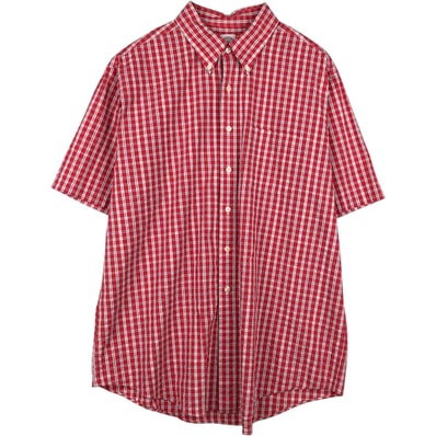 古着 ブルックスブラザーズ Brooks Brothers Est. 1818 シアサッカー 半袖 ボタンダウン チェックシャツ メンズXL相当/eaa655887