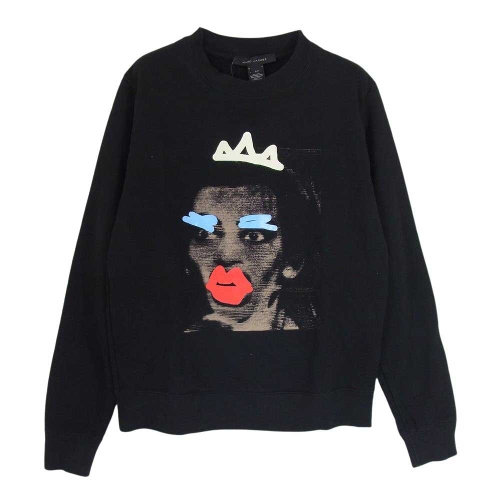 MARC BY MARC JACOBS マークバイマークジェイコブス パーカー プリント スウェット トレーナー ブラック系 S【中古】