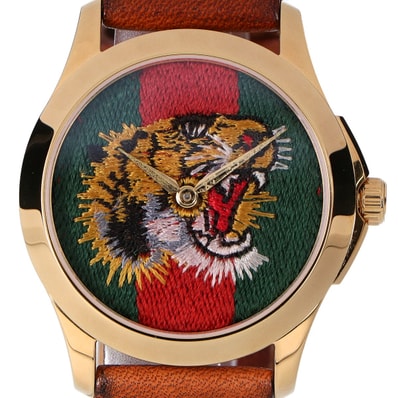 グッチ YA126497 G-TIMELESS マルシェ・デ・メルヴェイユ タイガークオーツ時計