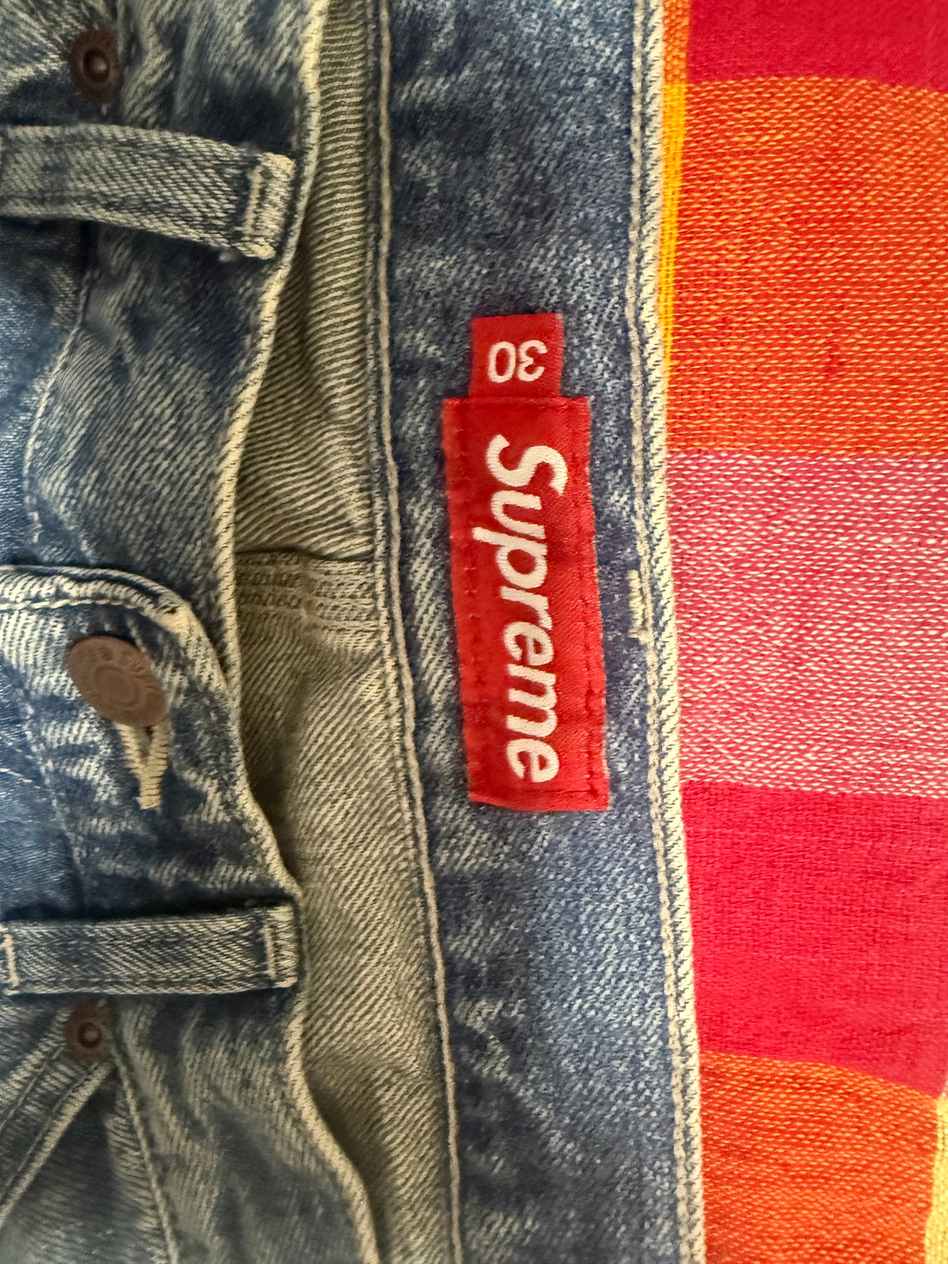 Supreme Worn Double Knee Painter Pant (25SS) "Denim"