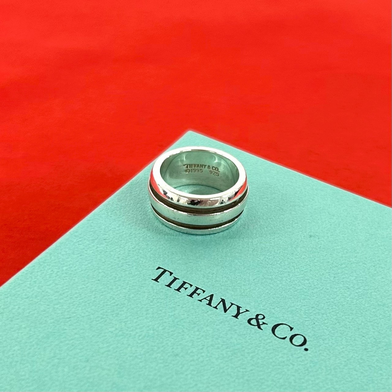 TIFFANY&Co. ティファニー グルーブド ダブルライン リング シルバー925 リング・指輪 9号 シルバー
 31627