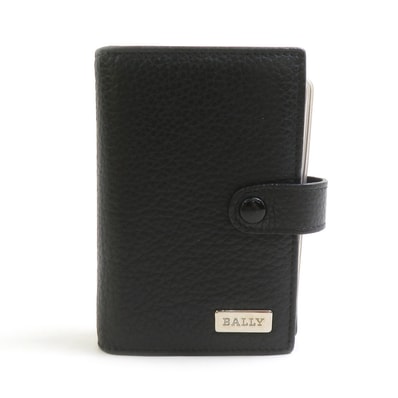 バリー BALLY カードケース レザー ブラック ユニセックス【中古】 r11243i