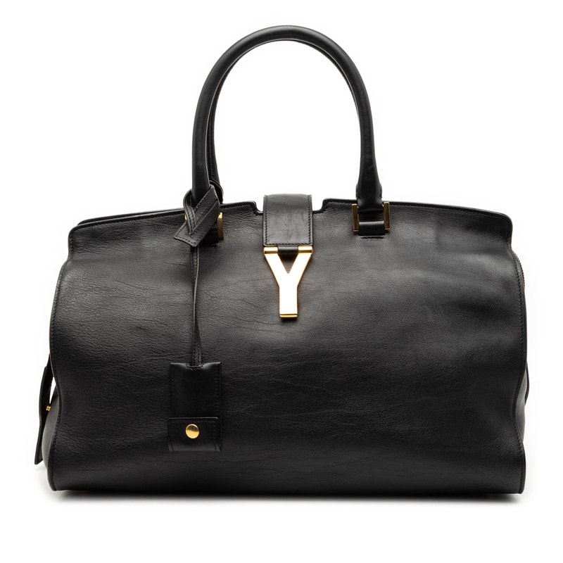 サンローラン カバス クラシック ハンドバッグ 311208 ブラック レザー レディース SAINT LAURENT 【中古】