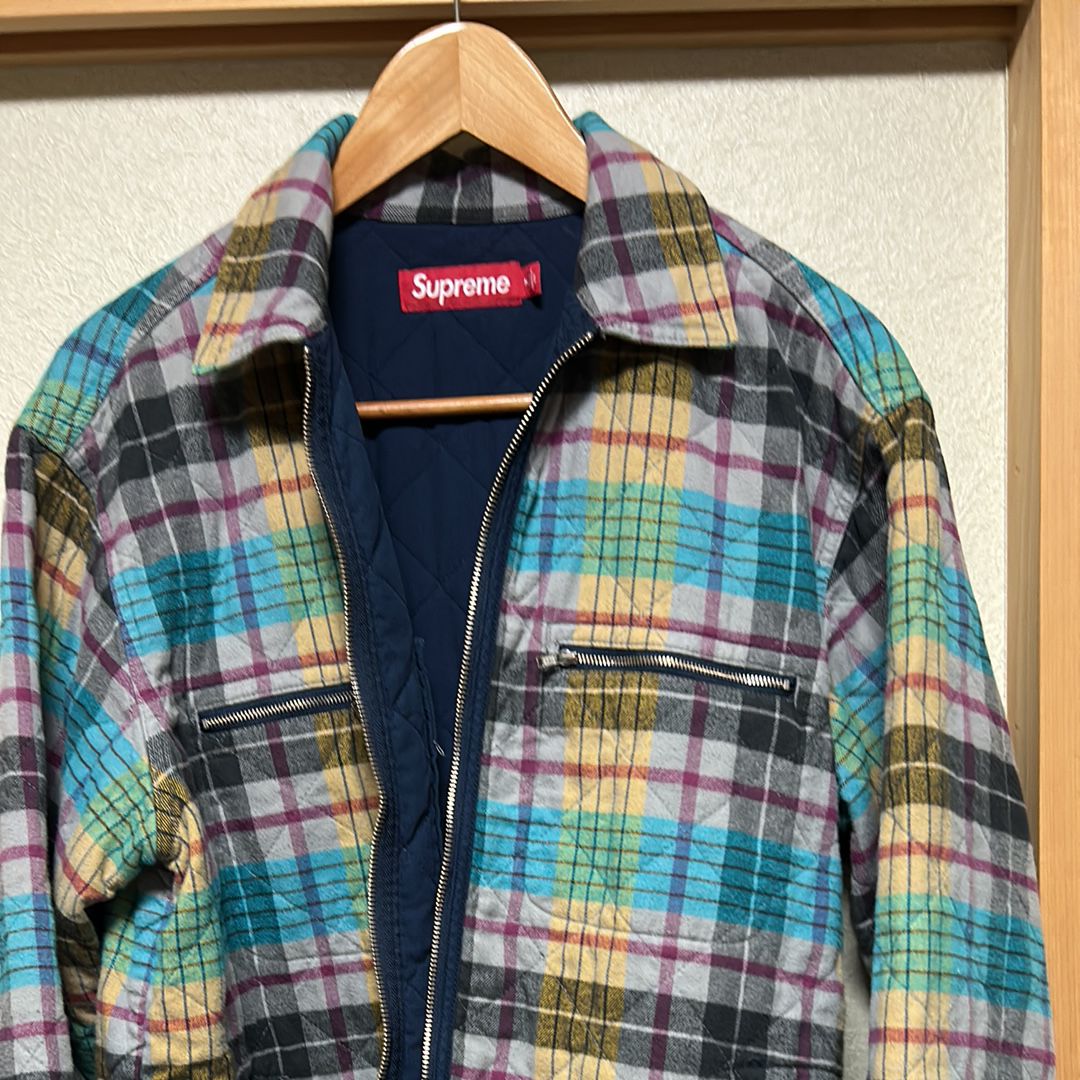 Supreme Quilted Flannel Zip Up Shirt "Multi"