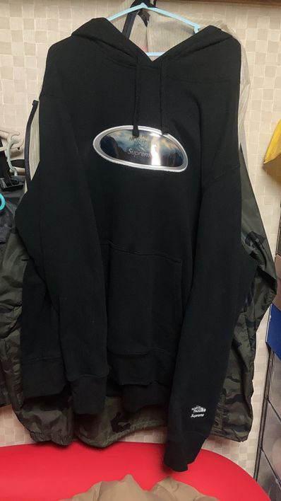 Supreme x The North Face Lenticular Mountains Hooded Sweatshirt "Black"