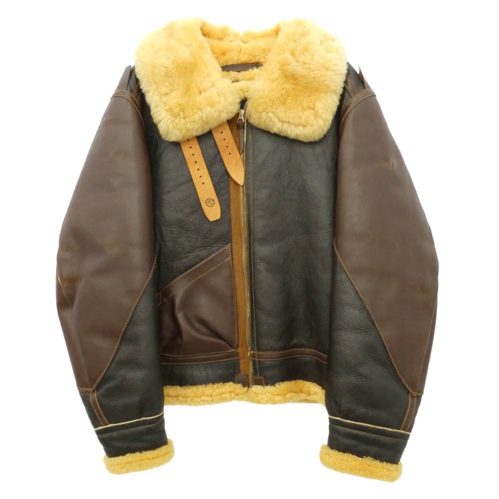 Buzz Rickson's バズリクソンズ M83157 M品番 TYPE B-3  B.R.C.CORP社復刻 B-3 レザー フライト ジャケット ライトブラウン系 ダークブラウン系 40【中古】