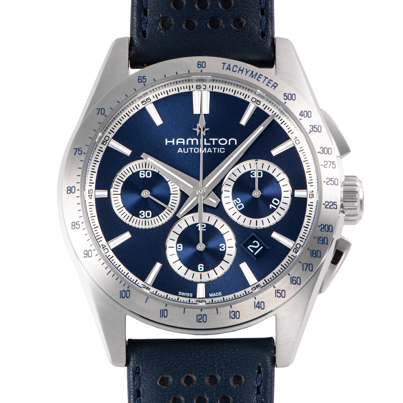 【新品】HAMILTON ハミルトン ジャズマスター パフォーマー オート クロノ H36616640 保証書2026年 ステンレススチール【中古】