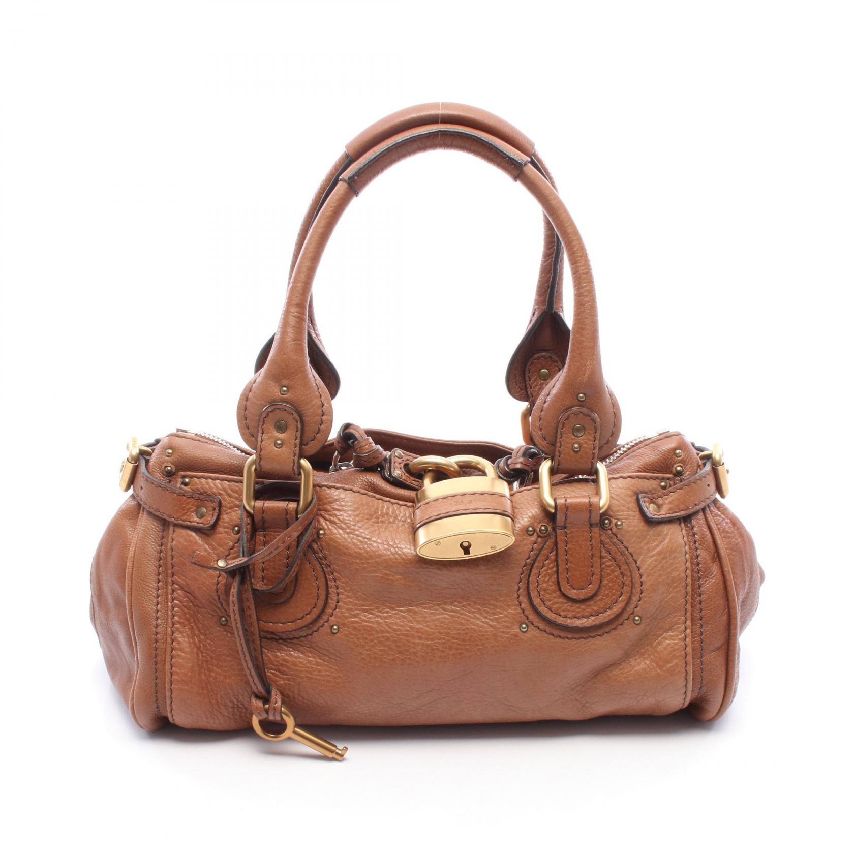 クロエ Chloe パディントン ハンドバッグ バッグ レザー レディース ブラウン系 【中古】