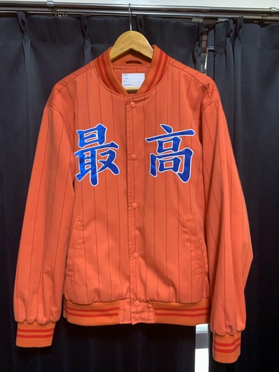 19SS SUPREME PINSTRIPE VARSITY JACKET