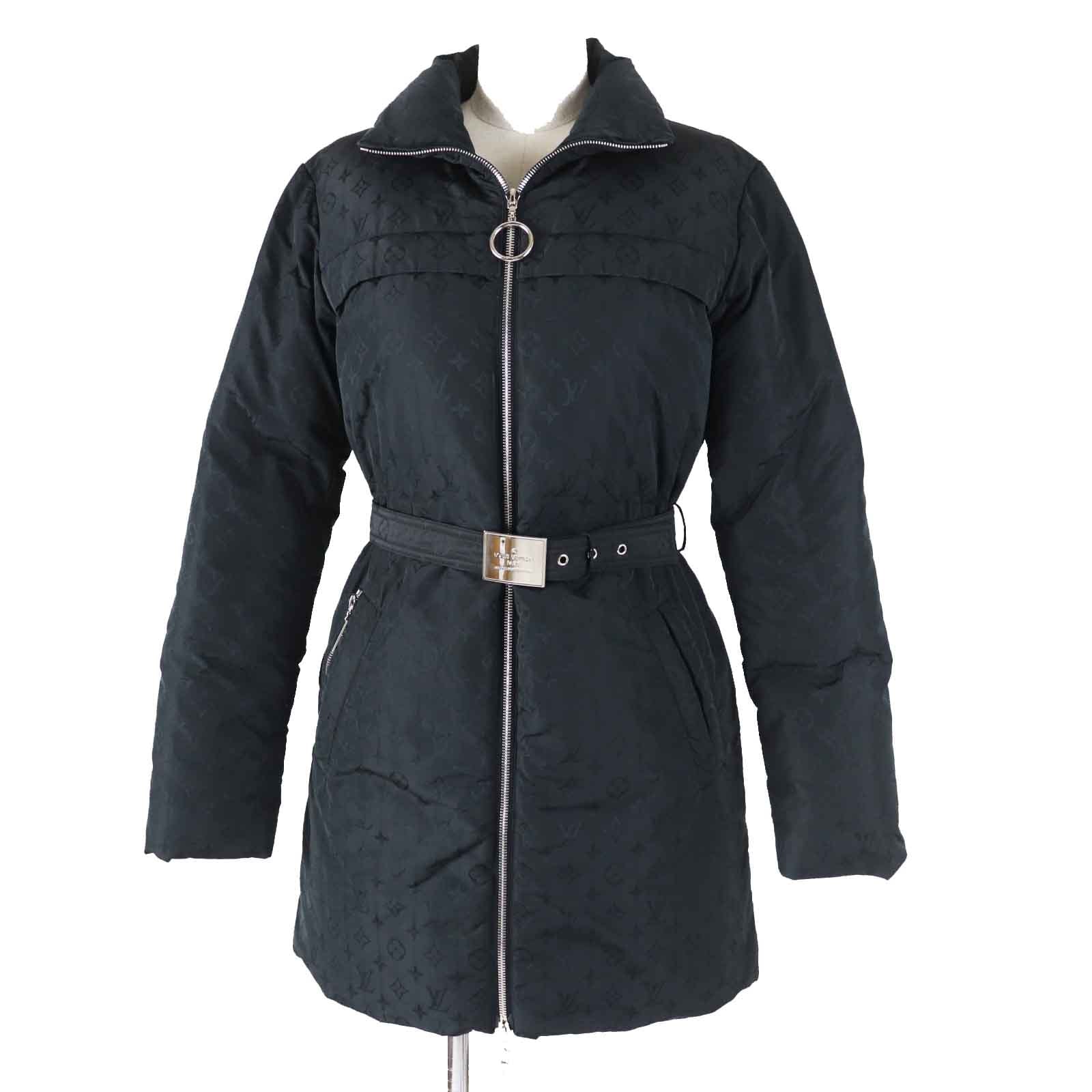 極美品 ルイヴィトン
 ダウンコート ブラック レディース 36 FFCO018FLX
