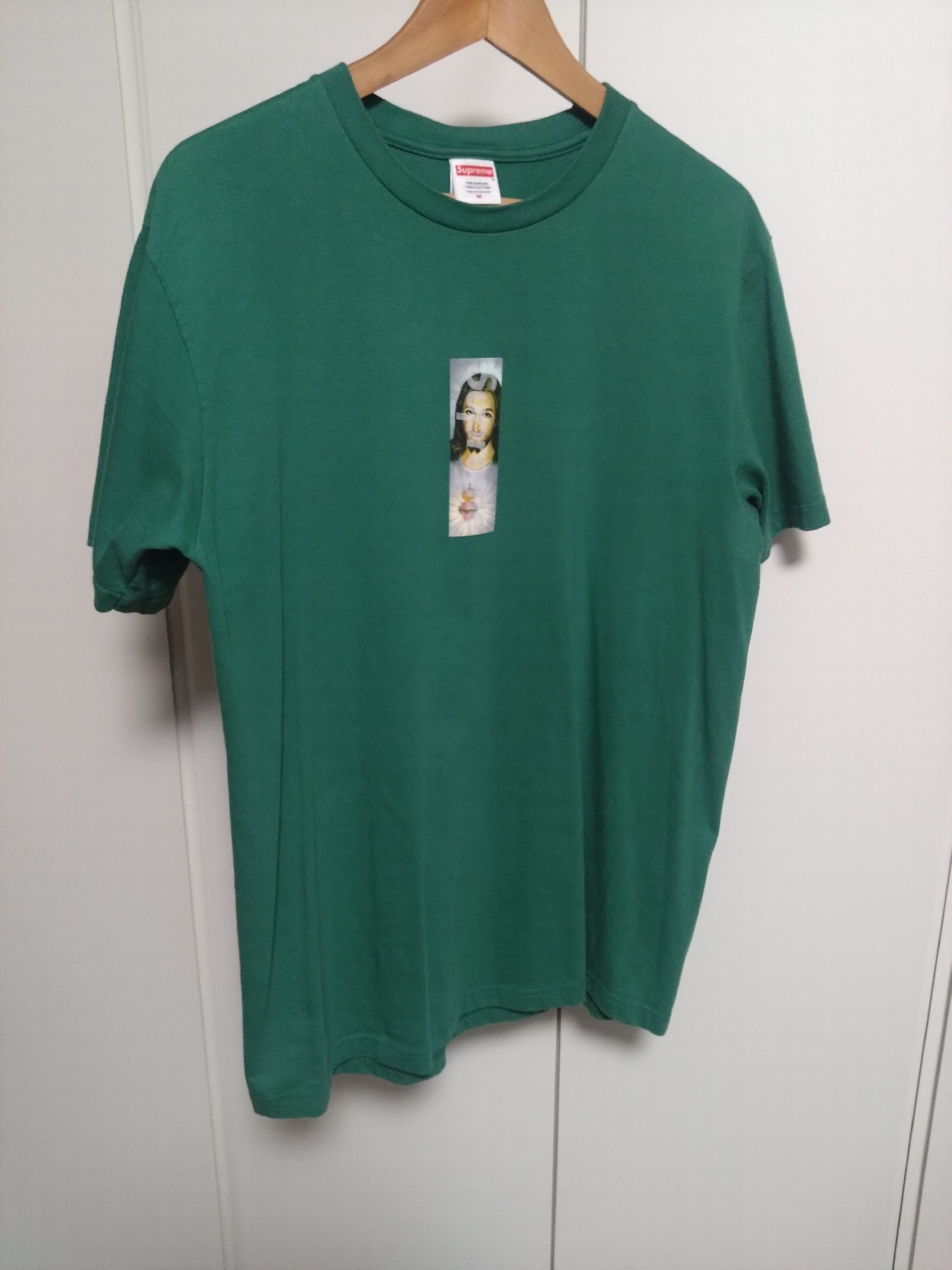Supreme Prayer Card Box Logo Tee "Light Pine"