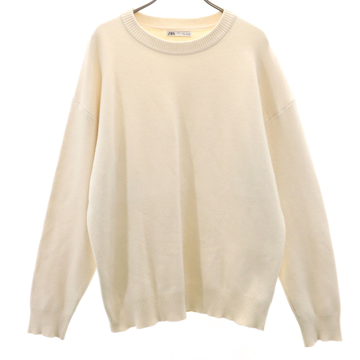 ZARA ザラ 長袖 ニット L オフホワイト