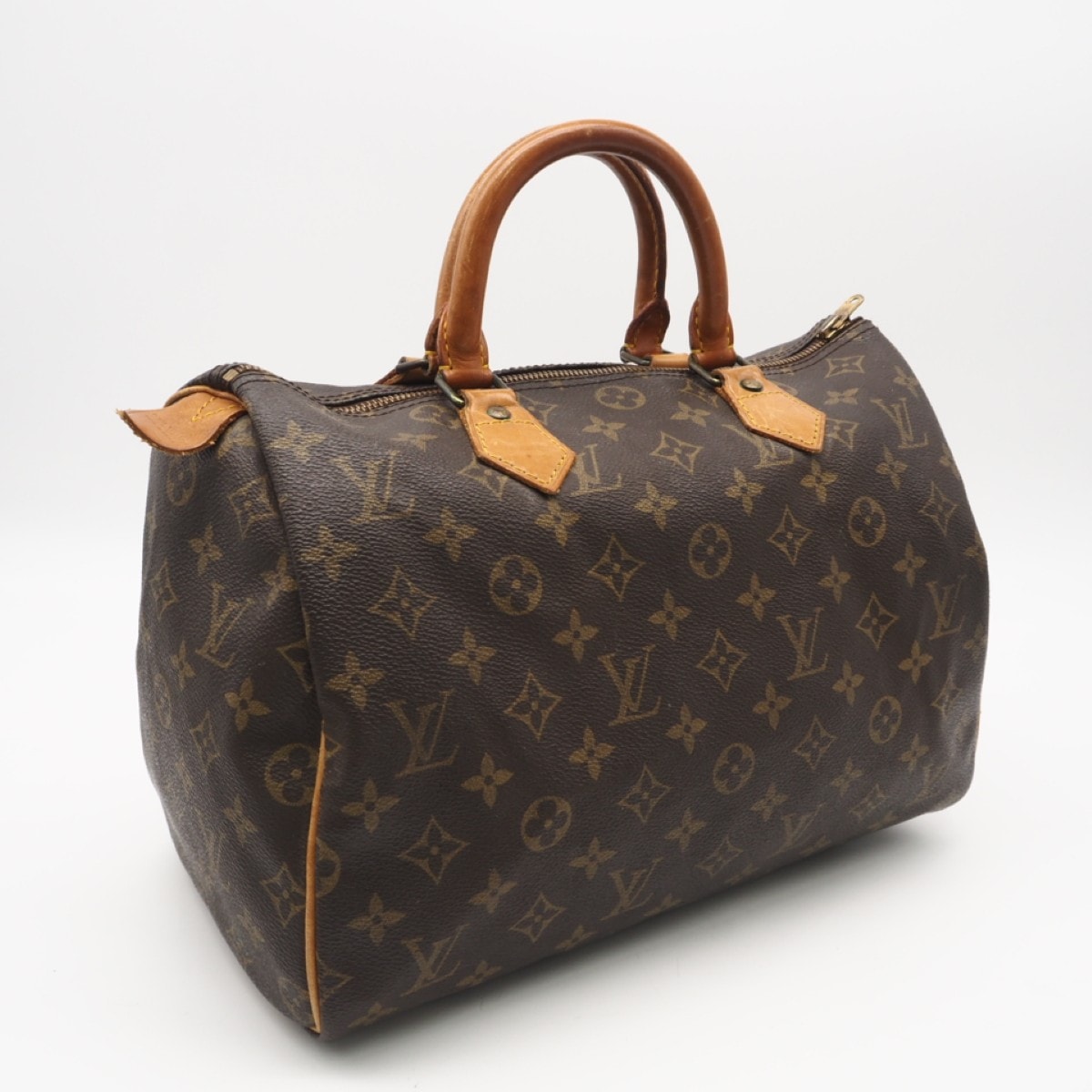 LOUIS VUITTON ルイ・ヴィトン モノグラム スピーディ30 M41526 ハンドバッグ ブラック コーティングキャンバス レザー レディース