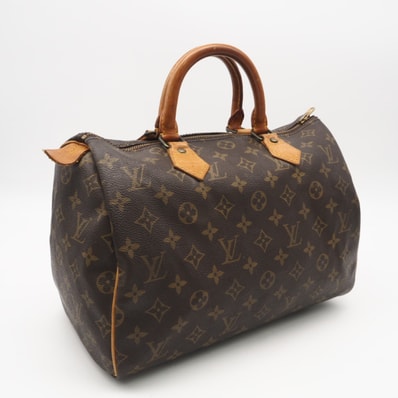 LOUIS VUITTON ルイ・ヴィトン モノグラム スピーディ30 M41526 ハンドバッグ ブラック コーティングキャンバス レザー レディース