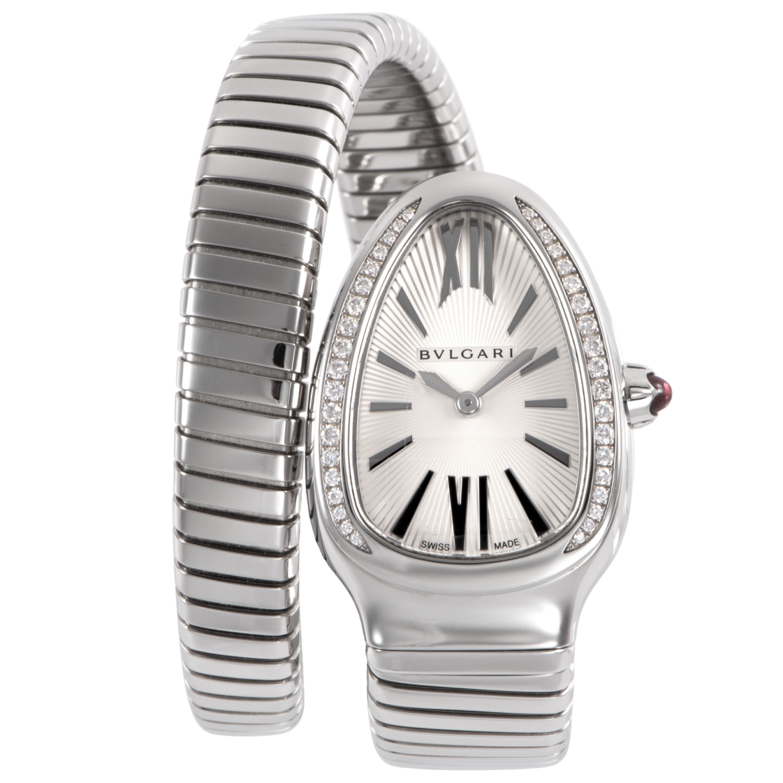 BVLGARI ブルガリ セルペンティトゥボガス SP35S ベゼルダイヤ ステンレススチール【中古】