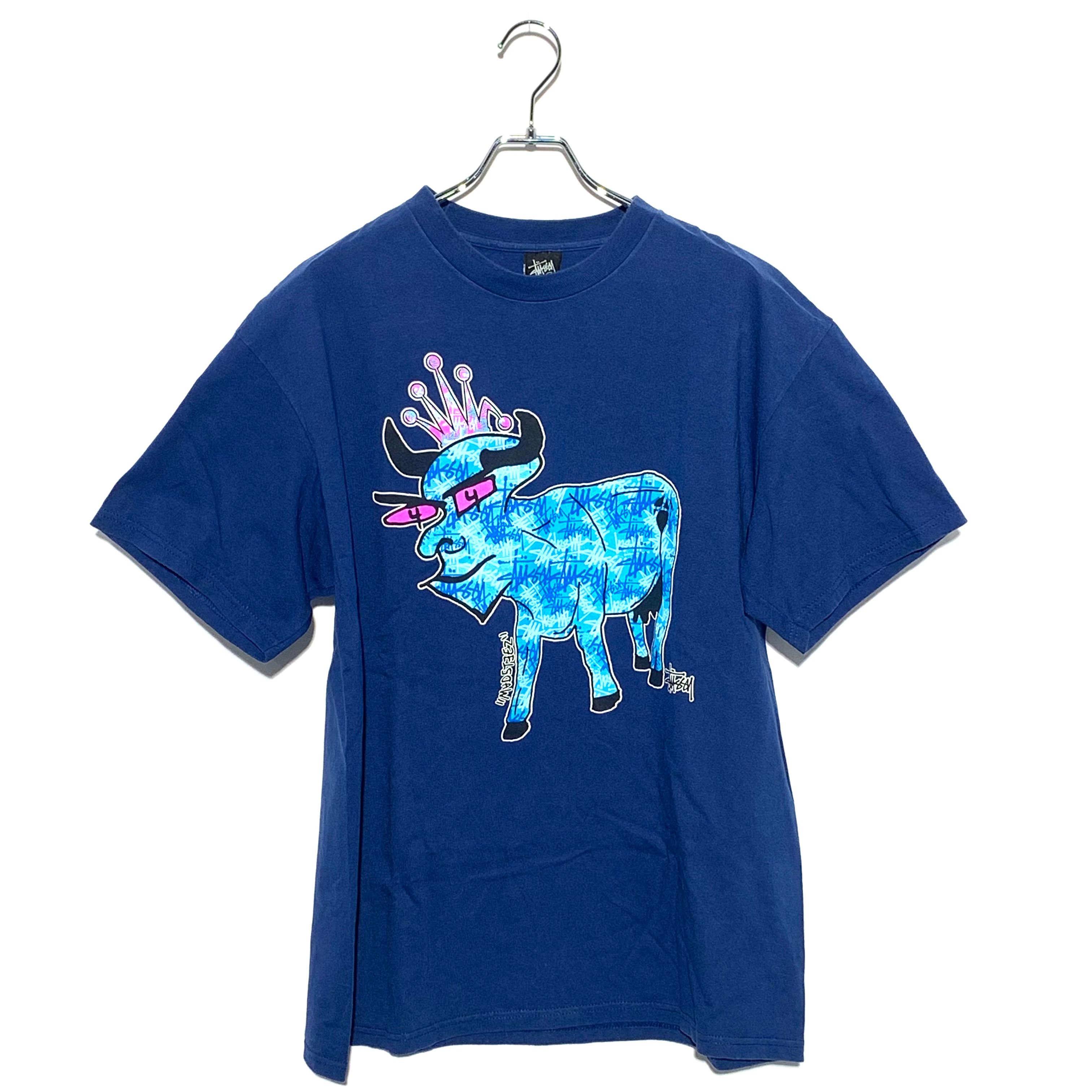 STUSSY MADSTEEZ PRINT TEE Navy