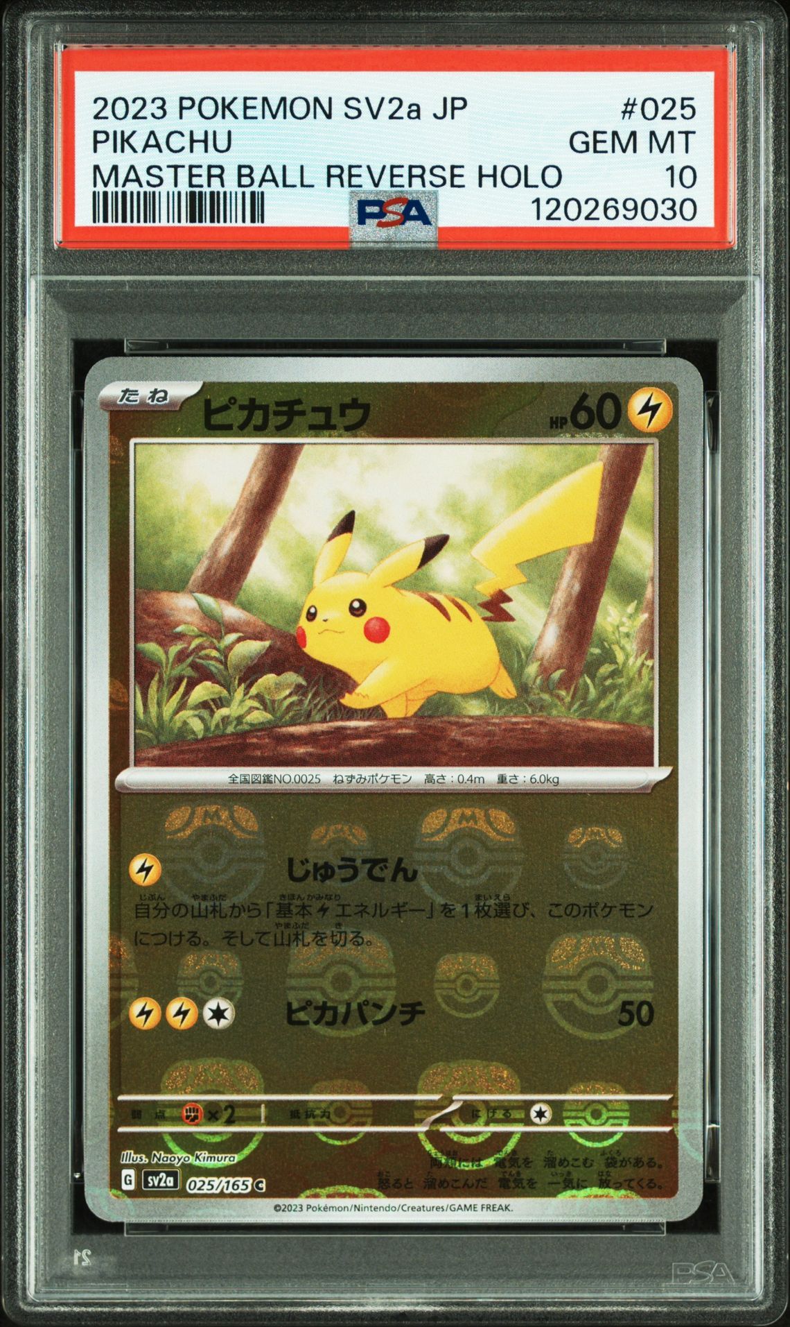 ピカチュウ C: マスターボールミラー (マスボピカチュウ) [SV2a 025/165](強化拡張パック「ポケモンカード151」)