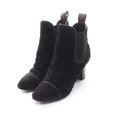 ルイ・ヴィトン LOUIS VUITTON モノグラム ブーツ 靴 スウェード PVCコーティングキャンバス レディース ブラック系 / ブラウン系 【中古】