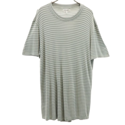 GIORGIO ARMANI ジョルジオアルマーニ イタリア製 ボーダー柄 半袖 Tシャツ L グレー