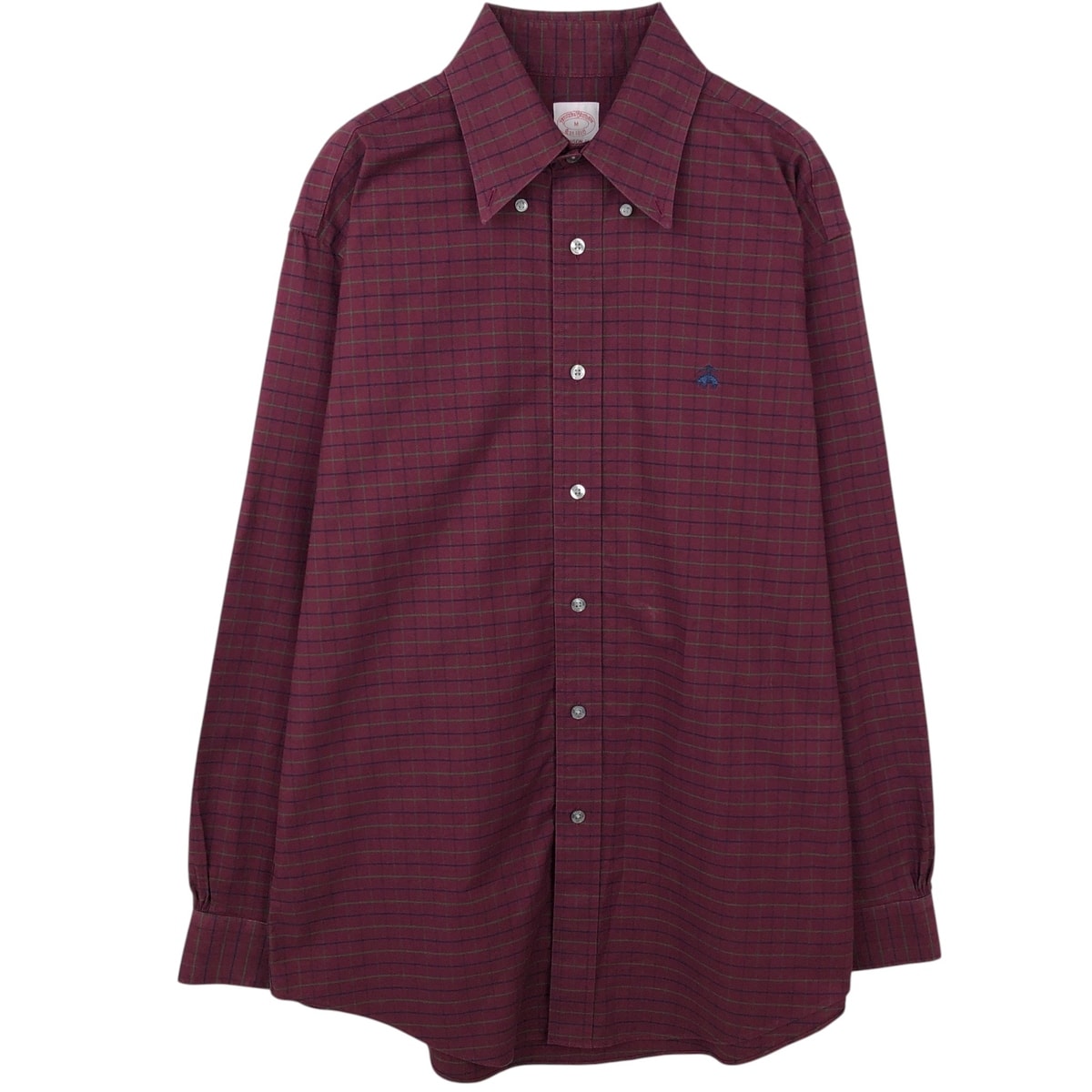 古着 ブルックスブラザーズ Brooks Brothers Est.1818 MADISON FIT 長袖 ボタンダウンチェックシャツ メンズM相当/eaa642888