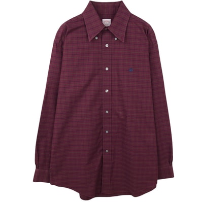 古着 ブルックスブラザーズ Brooks Brothers Est.1818 MADISON FIT 長袖 ボタンダウンチェックシャツ メンズM相当/eaa642888
