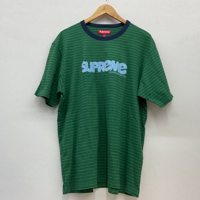 Supreme【シュプリーム】半袖 Tシャツ グリーン ボーダー L