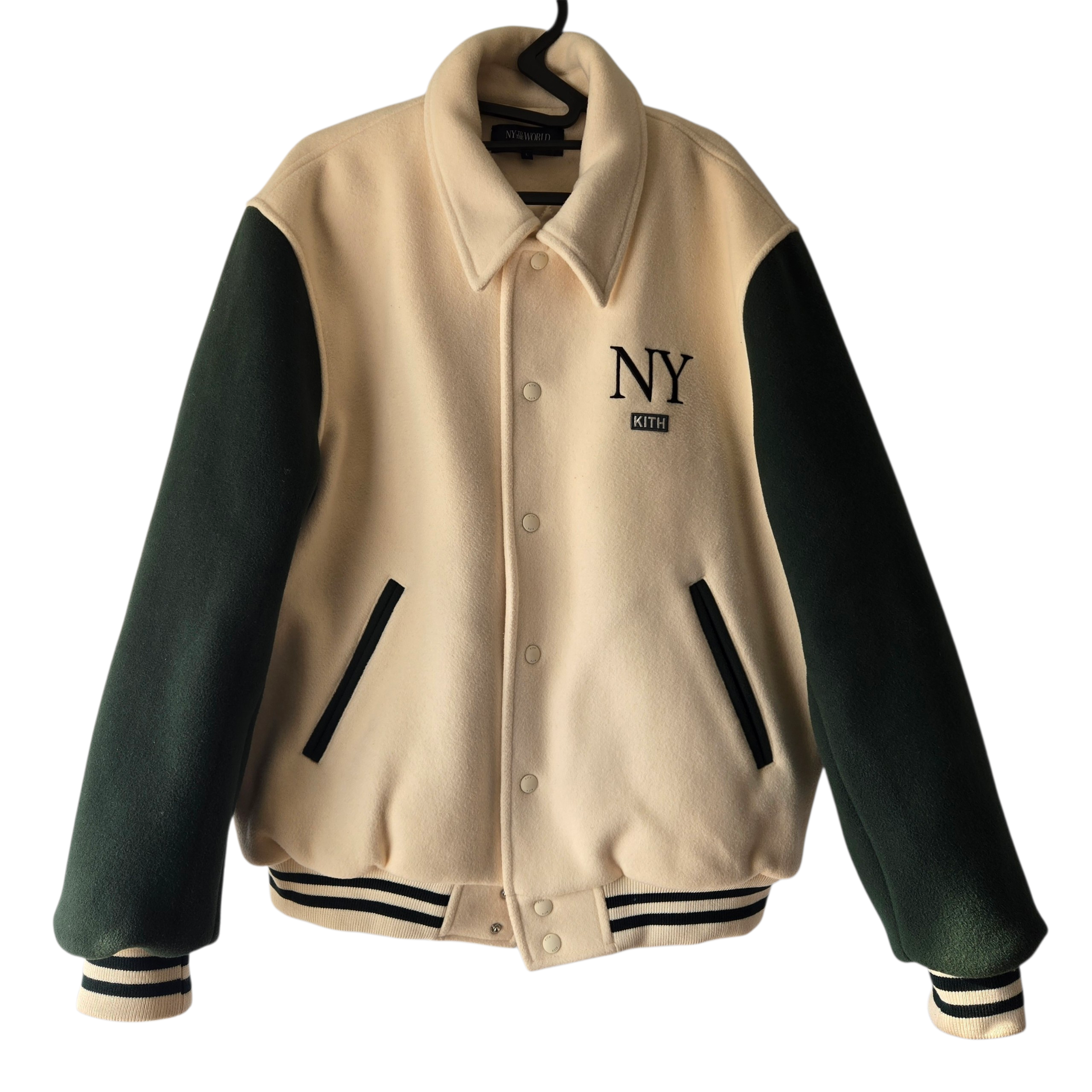 KITH キス スタジャン 白 ウール L