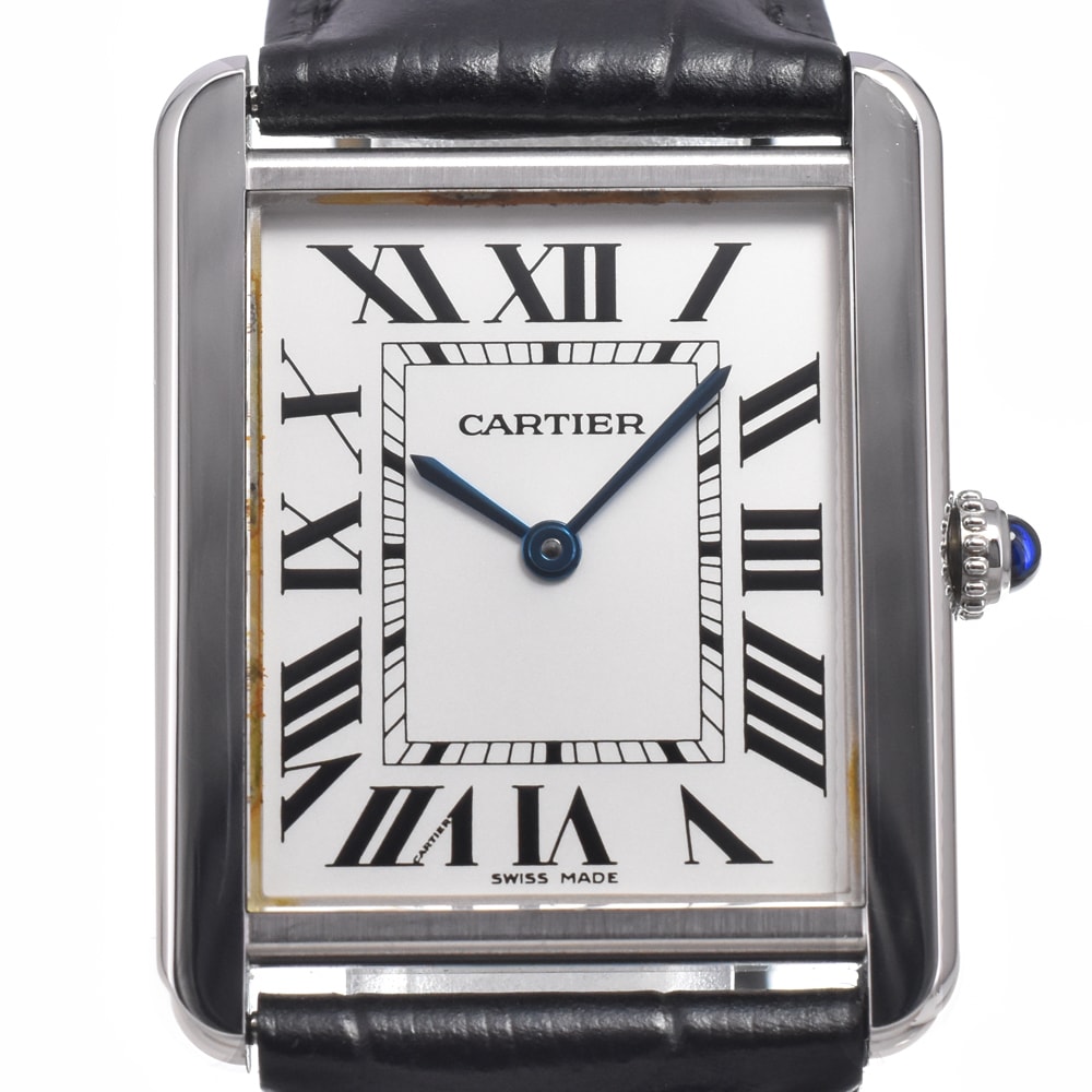 カルティエ CARTIER W1018355 タンクソロ LM シルバー クォーツ メンズ 内箱・保証書付き 腕時計 M#150962