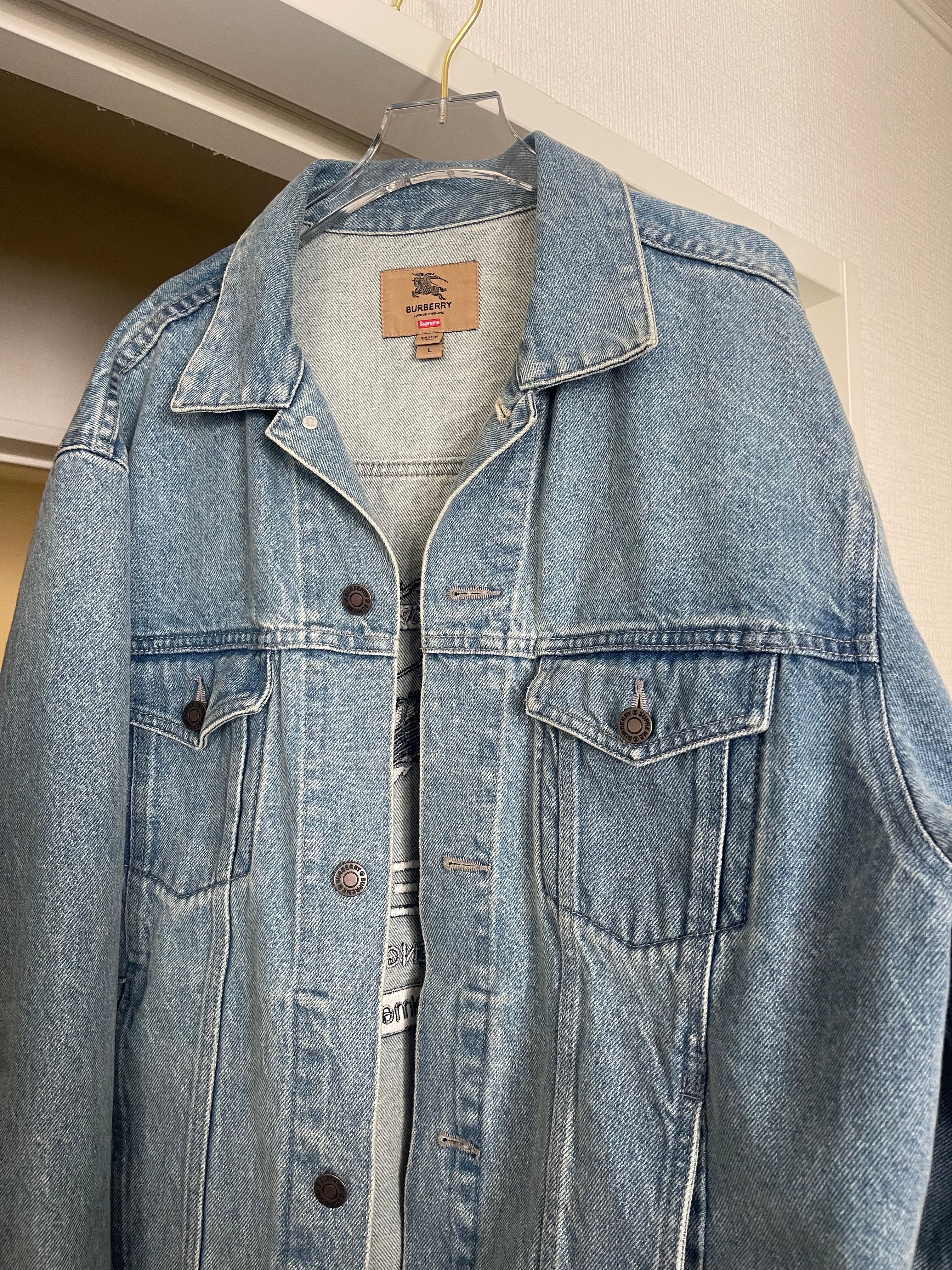 Supreme / Burberry Denim Trucker Jacket "Blue"
