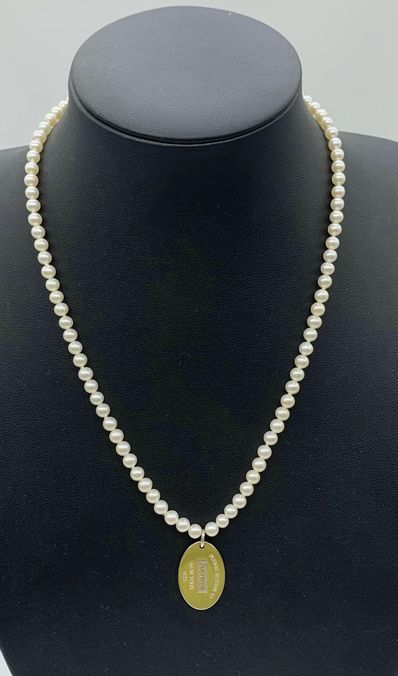 Supreme / Tiffany & Co. Return to Tiffany Oval Tag Pearl Necklace "Pearl"