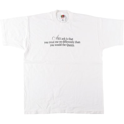 古着 90年代 フルーツオブザルーム FRUIT OF THE LOOM HEAVY cotton メッセージプリントTシャツ メンズXL相当 ヴィンテージ/eaa642089
