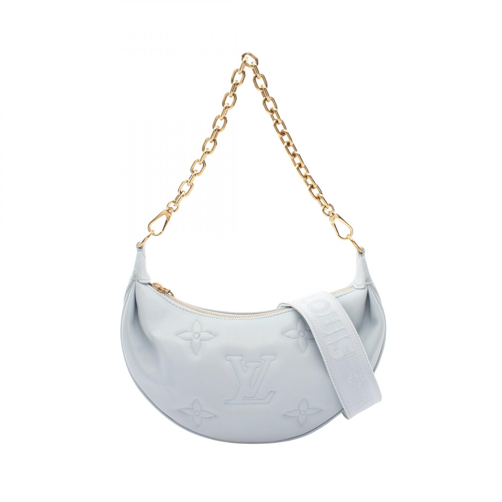 ルイ・ヴィトン LOUIS VUITTON オーバーザムーン バブルグラム 2WAY ショルダーバッグ バッグ レザー ブルーグラシエール レディース ブルー系 M59825 【中古】
