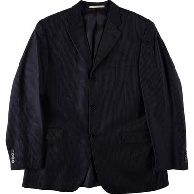 古着 バーバリー Burberry's ストライプ柄 ウールテーラードジャケット USA製 メンズXL相当/evb035762