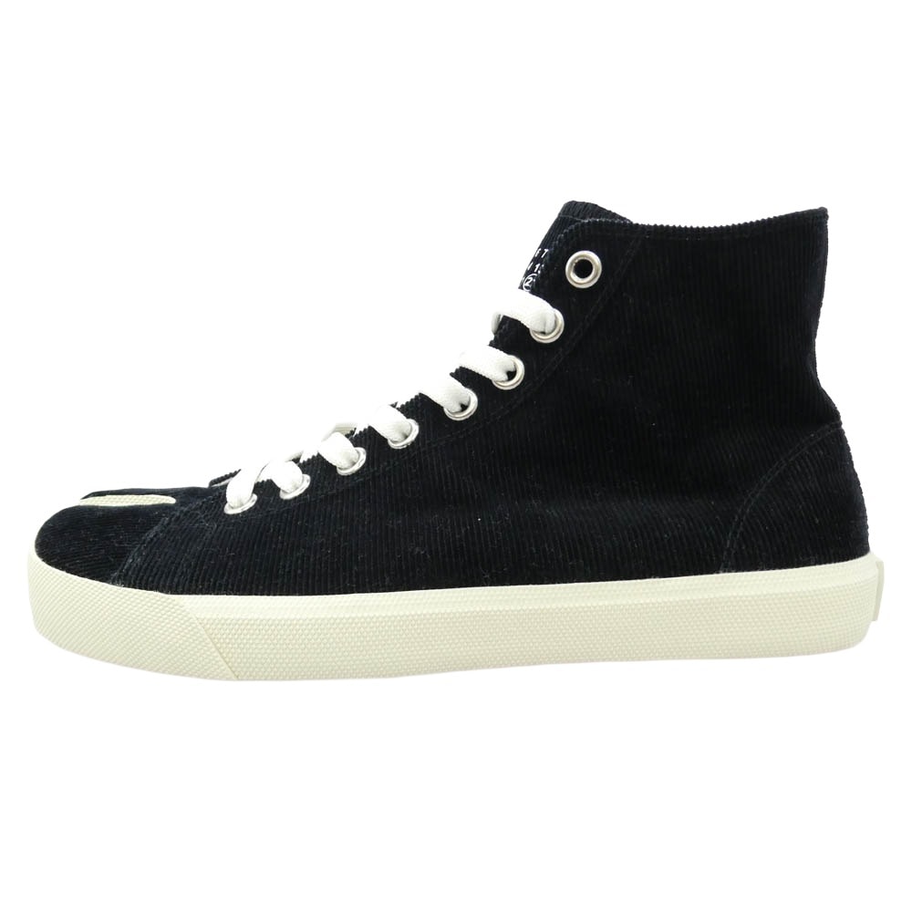MAISON MARGIELA メゾンマルジェラ スニーカー S58WS0111 Tabi High 足袋 タビ コーデュロイ ハイカット スニーカー ブラック系 39【中古】