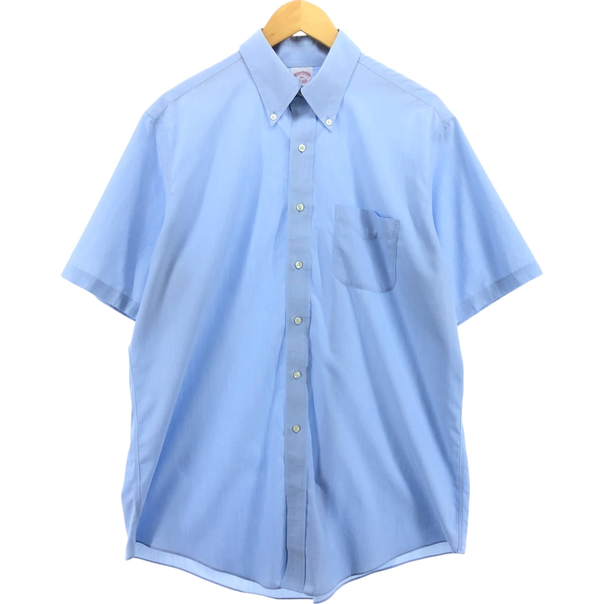 古着 ブルックスブラザーズ Brooks Brothers Est.1818 半袖 ボタンダウンシャツ メンズL相当/eaa560234