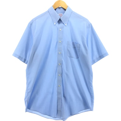 古着 ブルックスブラザーズ Brooks Brothers Est.1818 半袖 ボタンダウンシャツ メンズL相当/eaa560234