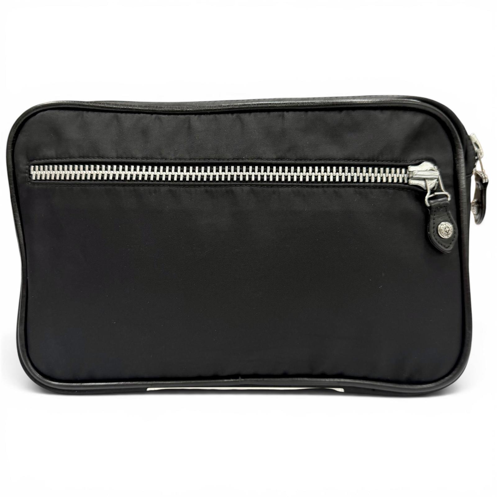 Chrome Hearts Nylon Zip Clutch Bag "Black"