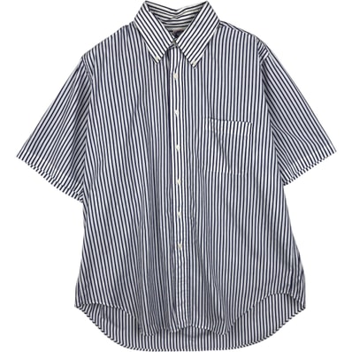 古着 ブルックスブラザーズ Brooks Brothers Est.1818 半袖 ボタンダウン ストライプシャツ USA製 メンズL相当/eaa644951