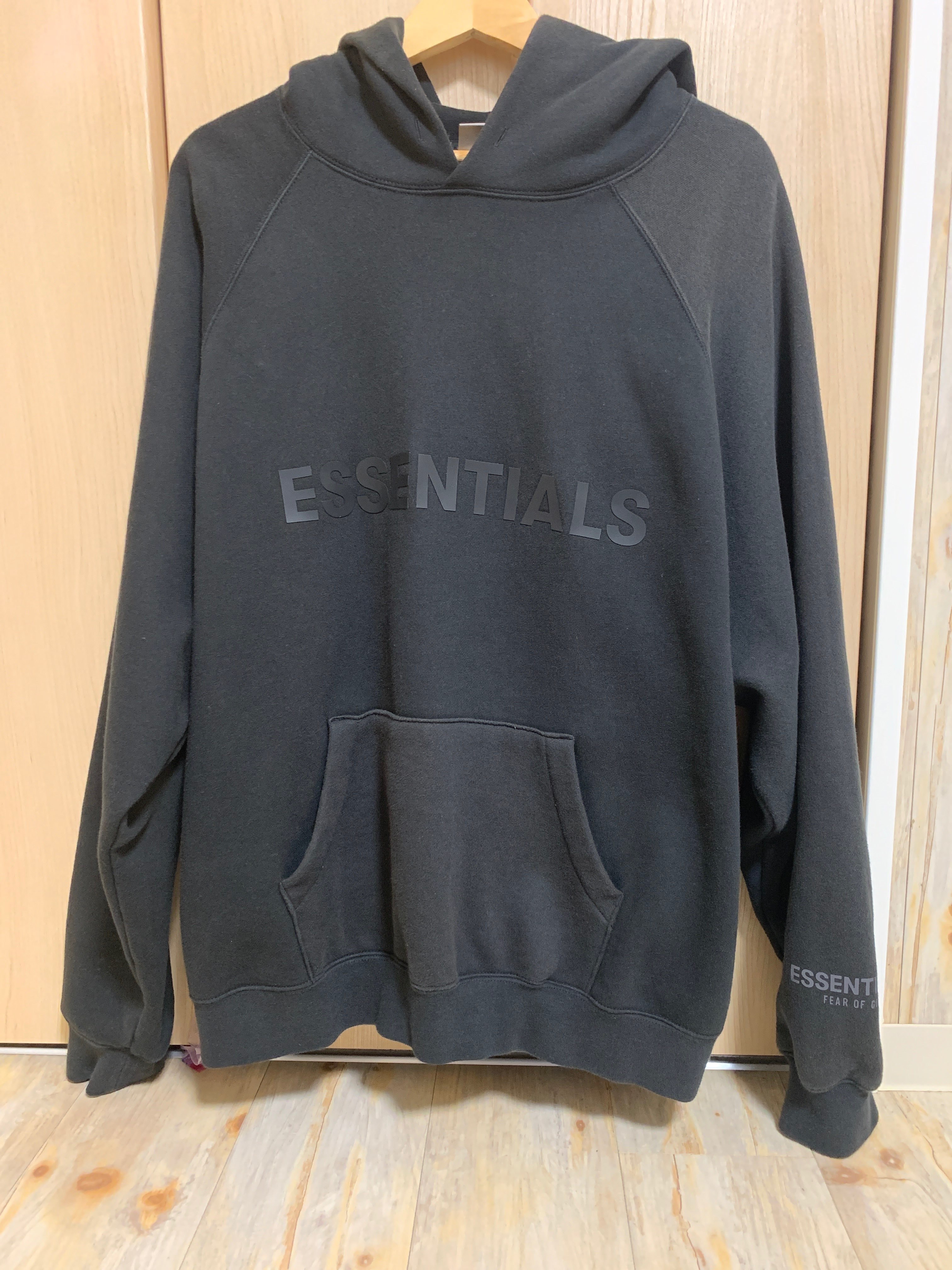 FEAR OF GOD ESSENTIALS / SSENSE 3D Silicon Applique Pullover Hoodie "Dark Navy"