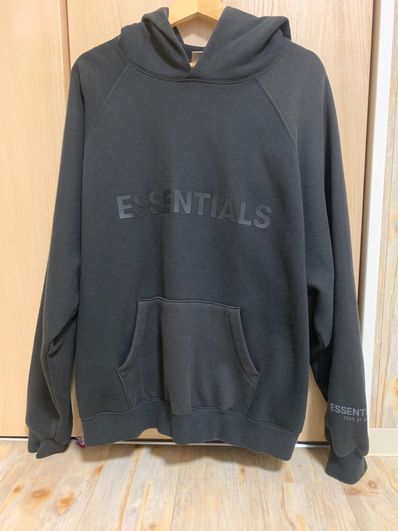 FEAR OF GOD ESSENTIALS / SSENSE 3D Silicon Applique Pullover Hoodie "Dark Navy"