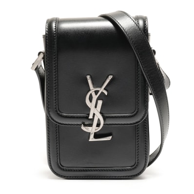 イヴ・サンローラン YSL ソルフェリーノ ミニ レザー ショルダーバッグ【中古】