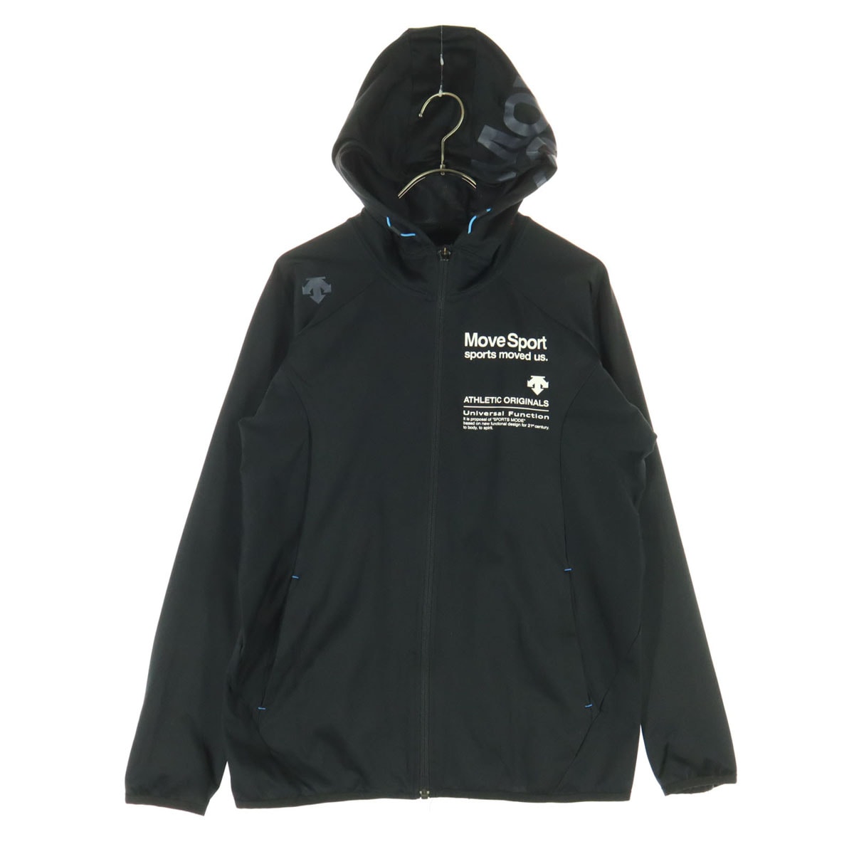 DESCENTE デサント 長袖 ジップパーカー S ブラック