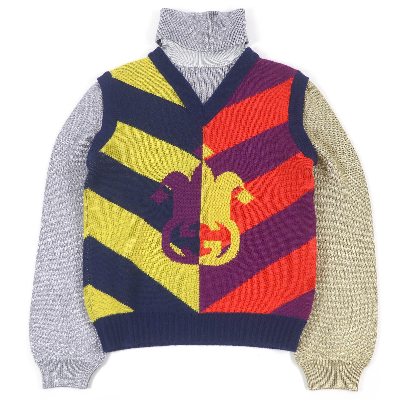 極美品 グッチ
 セーター マルチカラー メンズ S 724770